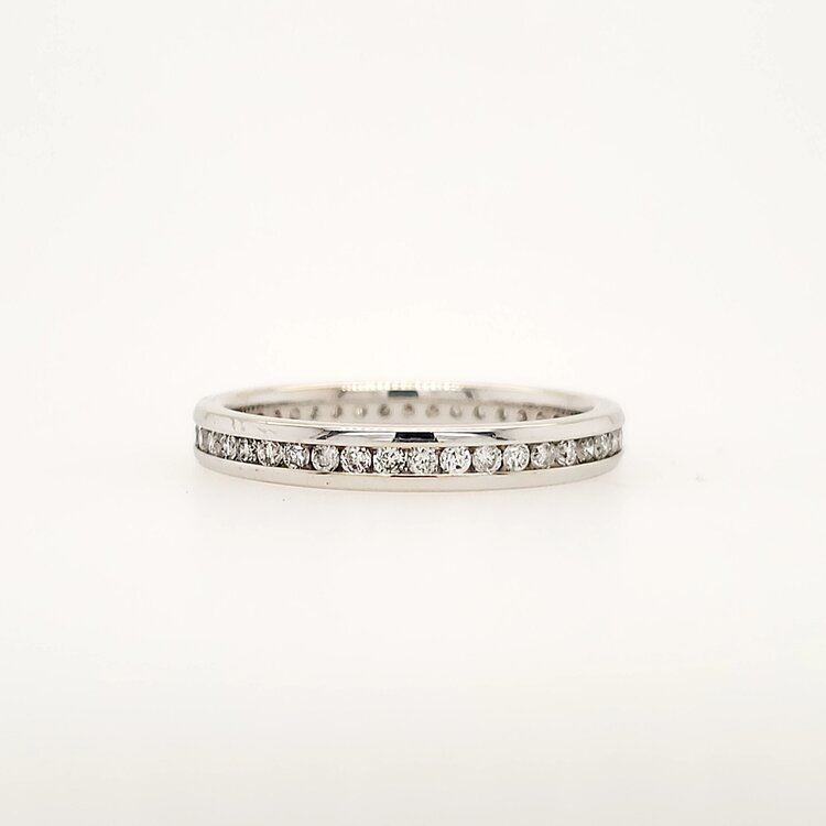 475502 14K WHITE GOLD  1.50CT DIAMOND CHANNEL SET  ETERNITY BAND