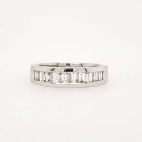 475490 PLATINUM .71CT DIAMOND BAGUETTE CHANNEL SET BAND