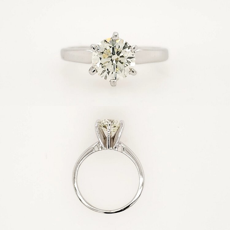 477689 14K WHITE GOLD 1.07CT K COLOR I1 6 PRONG SOLITAIRE ENGAGEMENT RING