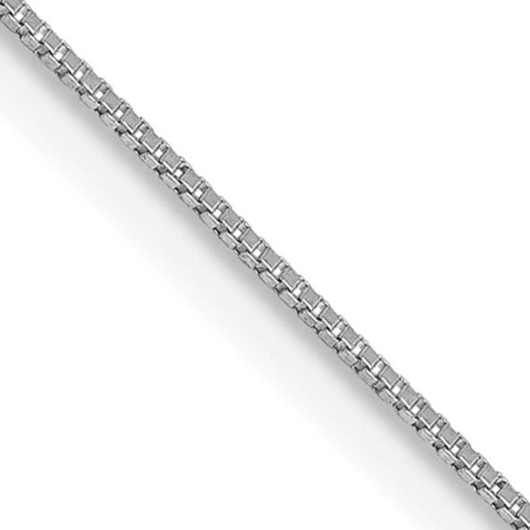 50365 10K WHITE GOLD 16" BOX LINK CHAIN