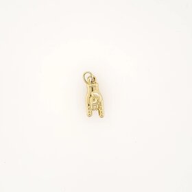 78124 14K YELLOW GOLD .75" 3D CORNE CHARM