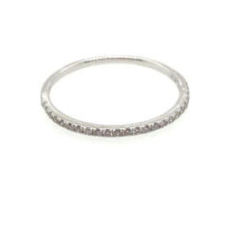 475228 14K WHITE GOLD .15CTW DIAMOND PETITE WEDDING BAND