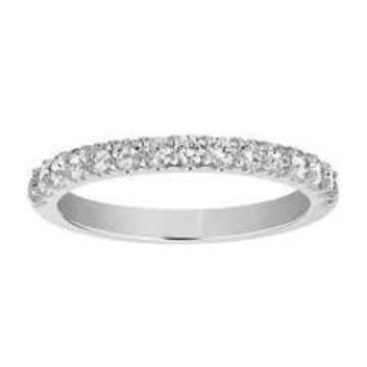 475229 14K WHITE GOLD  .45CTW DIAMOND 4 PRONG WEDDING BAND