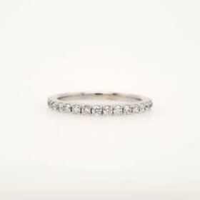 475217 18K WHITE GOLD .25CTW DIAMOND PETITE 4 PRONG WEDDING BAND