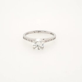 475233 14K WHITE GOLD 1.01CT ROUND DIAMOND (H-I1) DIAMOND ENGAGEMENT RING