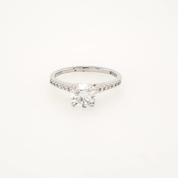 475233 14K WHITE GOLD 1.01CT ROUND DIAMOND (H-I1) DIAMOND ENGAGEMENT RING