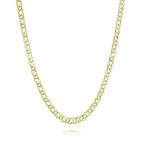 SYN77-22 ITALGEM STAINLESS STEEL 22" 5.2MM  GOLD IP DOUBLE CURB LINK CHAIN