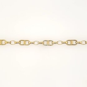 SMB641 ITALGEM STAINLESS STEEL MARINER LINK MEN'S  BRACELET 8.5"