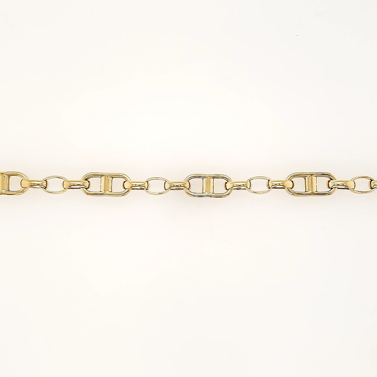 SMB641 ITALGEM STAINLESS STEEL MARINER LINK MEN'S  BRACELET 8.5"