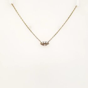 70626 14K YELLOW GOLD .42CTW MARQUISE CHAMPAGNE DIAMOND NECKLACE