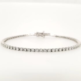 20366 14K WHITE GOLD 3CT LAB GROWN TENNIS BRACELET