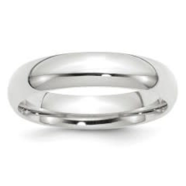475245 14K WHITE GOLD 5MM COMFORT FIT WEDDING BAND (SIZE 6)