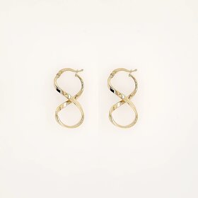 31213 14K YELLOW GOLD HIGH POLISH FIGURE 8 HOOPS