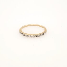 475250 14K YELLOW GOLD DIAMOND FOUR PRONG WEDDING BAND
