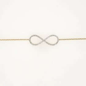 20378 14K YELLOW GOLD .17CTW DIAMOND INFINITY BRACELET