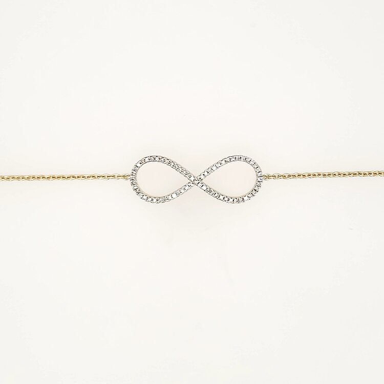 20378 14K YELLOW GOLD .17CTW DIAMOND INFINITY BRACELET