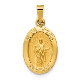 77304 14K YELLOW GOLD 21MM OVAL ST. JUDE THADDEUS MEDAL