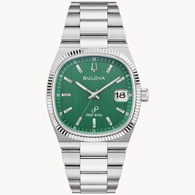 bulova 042429599772 BULOVA PRECISIONIST SUPER SEVILLE RETRO AESTHETICS SAPPHIRE CRYSTAL  BLUE BRUSHED FINISH GREEN DIAL  MENS  WATCH