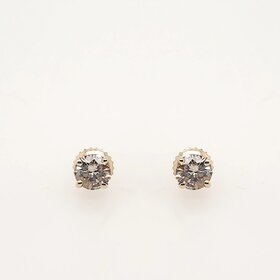 31309 14K YELLOW GOLD .94CTW DIAMOND 4 PRONG SCREWBACKS STUDS