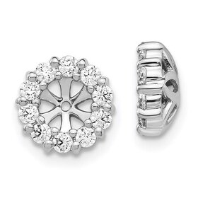 31315  14K WHITE GOLD .64CTW DIAMOND JACKET EARRINGS