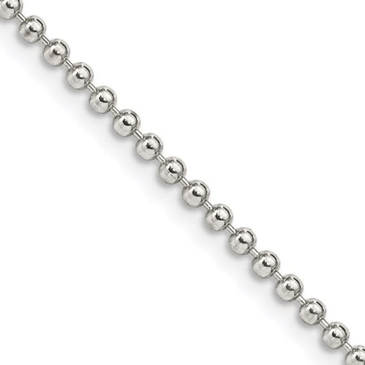 80400 STERLING SILVER 16" BEADED CHAIN