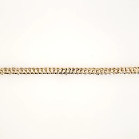 20429 14K YELLOW GOLD DIAMOND CUT DOUBLE LINK BRACELET