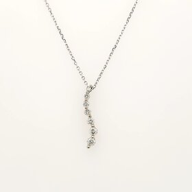 70683 14K WHITE GOLD .25CTW DIAMOND JOURNEY PENDANT NECKLACE