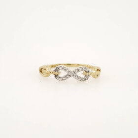 40407 14K YELLOW GOLD .10CTW DIAMOND INFINITY RING