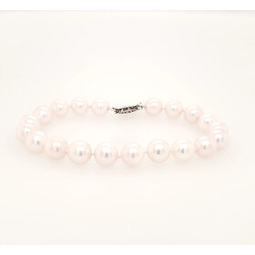 20465 14K WHITE GOLD PEARL BRACELET