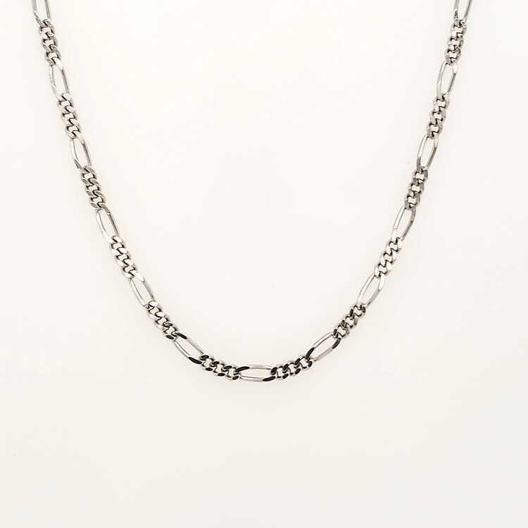 50410 14K WHITE GOLD 18" 1.70MM FIGARO LINK CHAIN