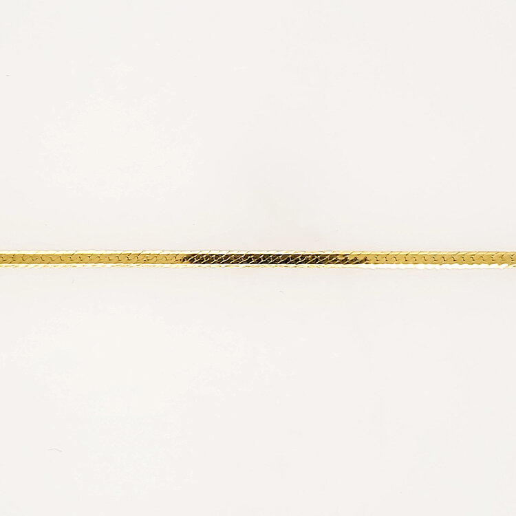 20479 14K YELLOW GOLD HERRINGBONE LINK PETITE BRACELET