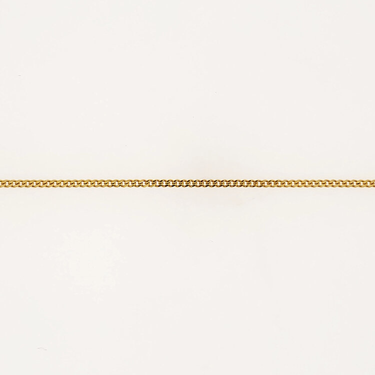 20473 14K YELLOW GOLD CURB LINK PETITE BRACELET