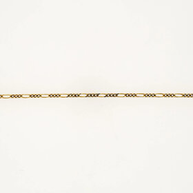 20470 14K YELLOW GOLD PETITE FIGARO BRACELET