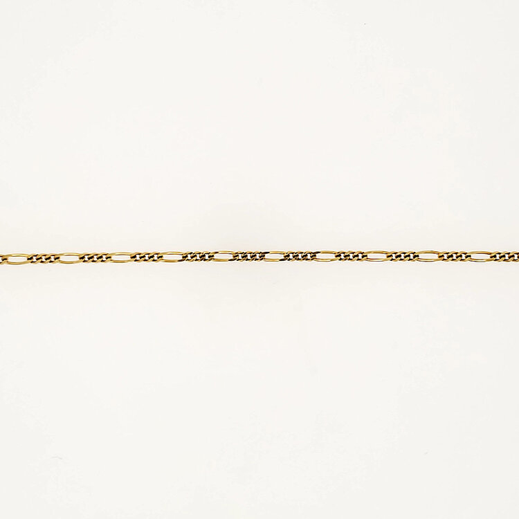 20470 14K YELLOW GOLD PETITE FIGARO BRACELET
