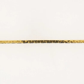 20476 14K YELLOW GOLD HIGH POLISH FLAT LINK PETITE BRACELET