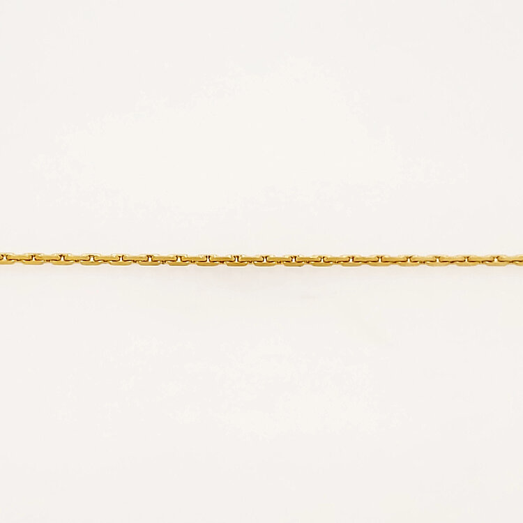 20480 14K YELLOW GOLD FANCY CABLE LINK PETITE BRACELET