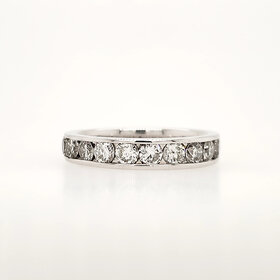 475271 14K WHITE GOLD 1.10CTW DIAMOND CHANNEL SET UNISEX WEDDING BAND