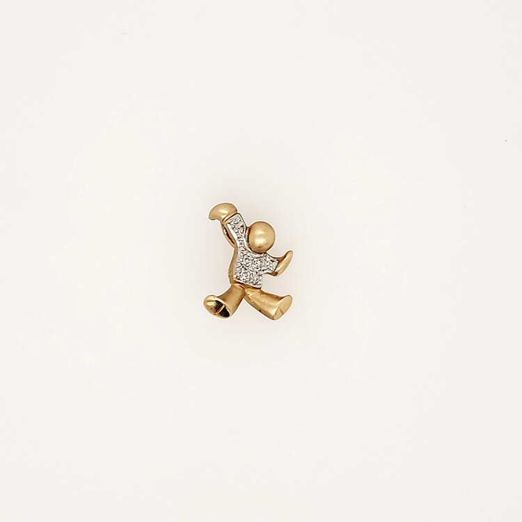 78140 14K YELLOW GOLD DIAMOND BOY CHARM