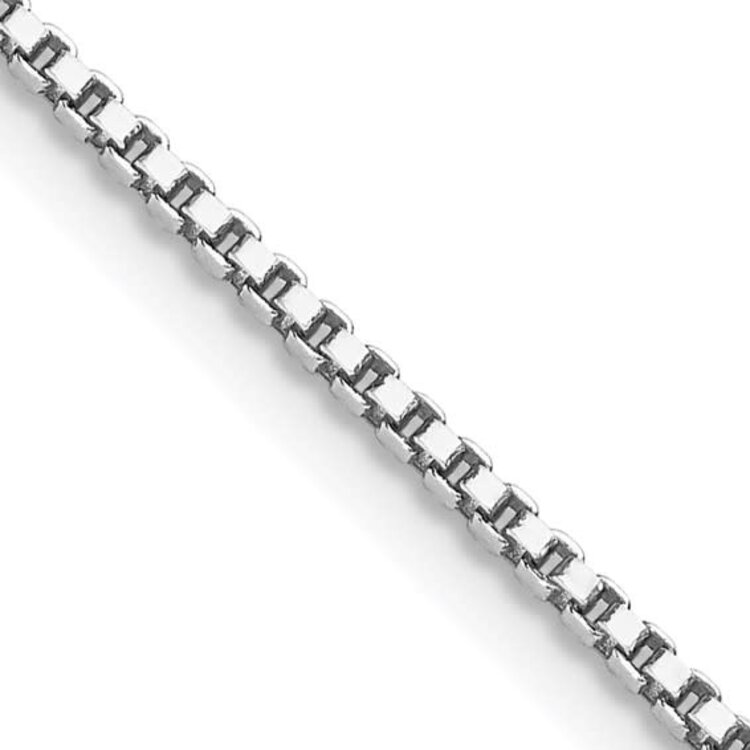 80488 STERLING SILVER 18" RHODIUM PLATED 1.4MM BOX CHAIN