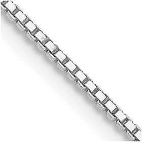 80491 STERLING SILVER 18" RHODIUM PLATED 1.1MM BOX CHAIN