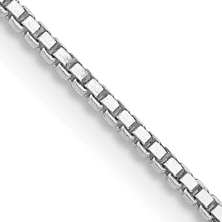80492 STERLING SILVER 20" RHODIUM PLATED 1.1MM BOX CHAIN