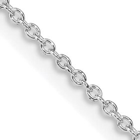 80495 STERLING SILVER 18" RHODIUM PLATED 1.25MM CABLE CHAIN