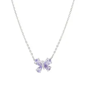 241902/006 NOMINATION ITALY STERLING SILVER SHINE ME UP COLLECTION PURPLE BUTTERLFY NECKLACE