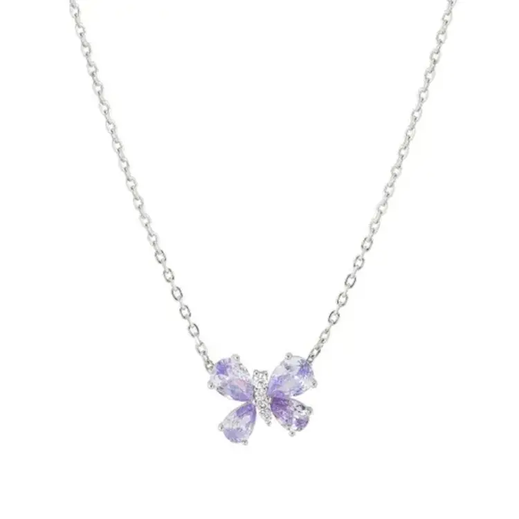 241902/006 NOMINATION ITALY STERLING SILVER SHINE ME UP COLLECTION PURPLE BUTTERLFY NECKLACE
