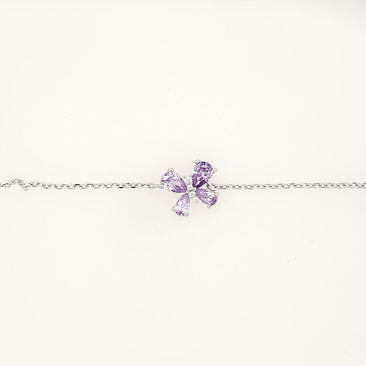 241901/006 NOMINATION ITALY STERLING SILVER SHINE ME UP COLLECTION PURPLE BUTTEFLY  BRACELET