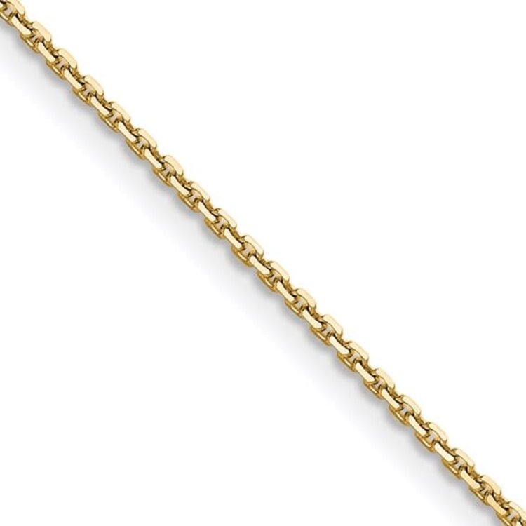 50417 14K YELLOW GOLD 18" CABLE LINK CHAIN WITH 2 JUMPRINGS