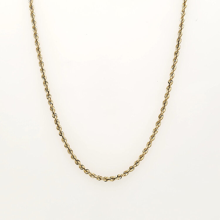 50419 14K YELLOW GOLD 18" 1.55MM ROPE CHAIN