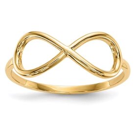 40437 14K YELLOW GOLD HIGH POLISH INFINITY RING