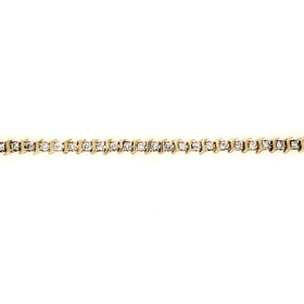 20483 14K YELLOW GOLD 1.50CTW DIAMOND S LINK TENNIS BRACELET
