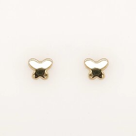 31468 14K YELLOW GOLD HIGH POLISH BUTTERFLY SCREWBACKS